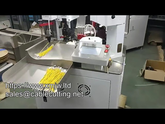 Mesin Pemotong, Pengupas, dan Crimping Kabel Tembaga Otomatis Double Head – Efisiensi Produksi Tinggi