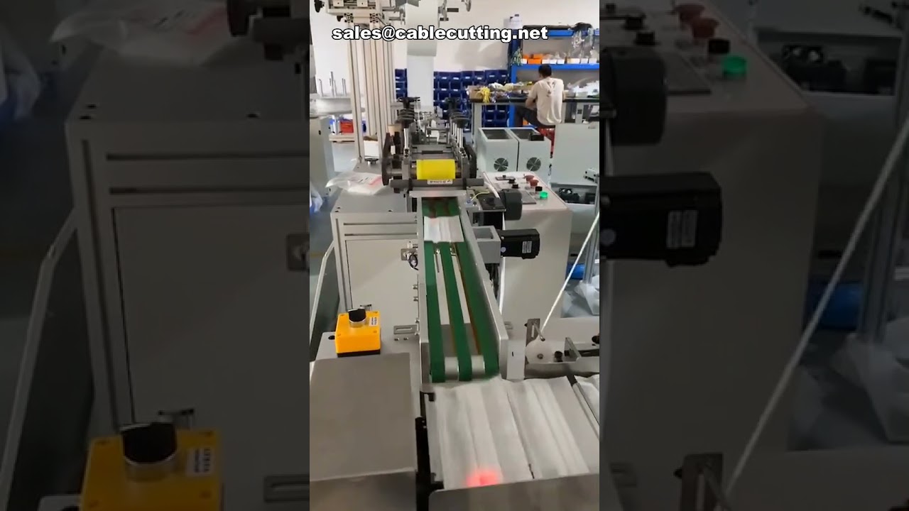 Mesin Pembuat Masker Wajah Datar Sekali Pakai Full Automatic 1 Tarik 2 – Lini Produksi Canggih