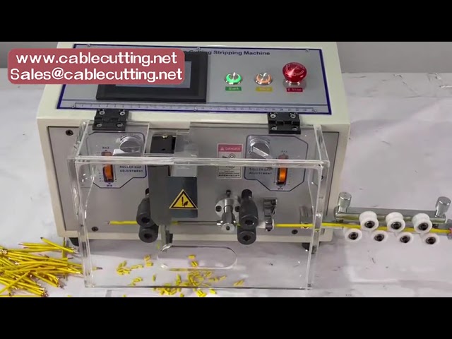 SD Wire Stripping Peeling Cutting Machine 0.1-6mm2 AWG-10 to AWG-28 Automatic Single Double Wire Stripper