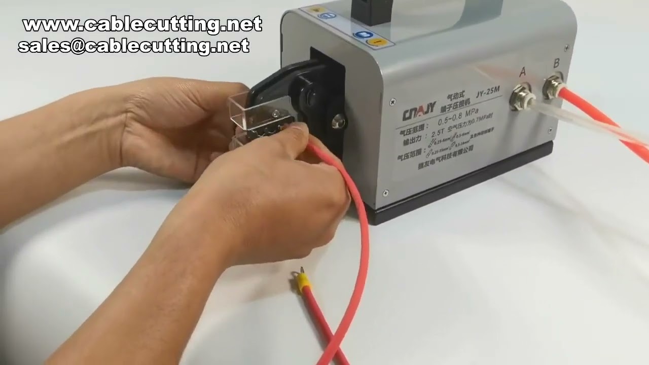 Versatile Pneumatic Wire Crimper with Interchangeable Dies