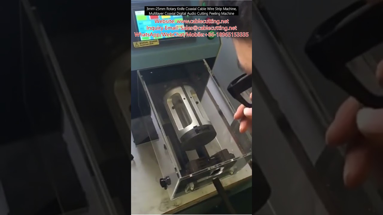3mm-25mm Rotary Knife Coaxial Cable Wire Strip Machine, Multilayer Digital Audio Cutting