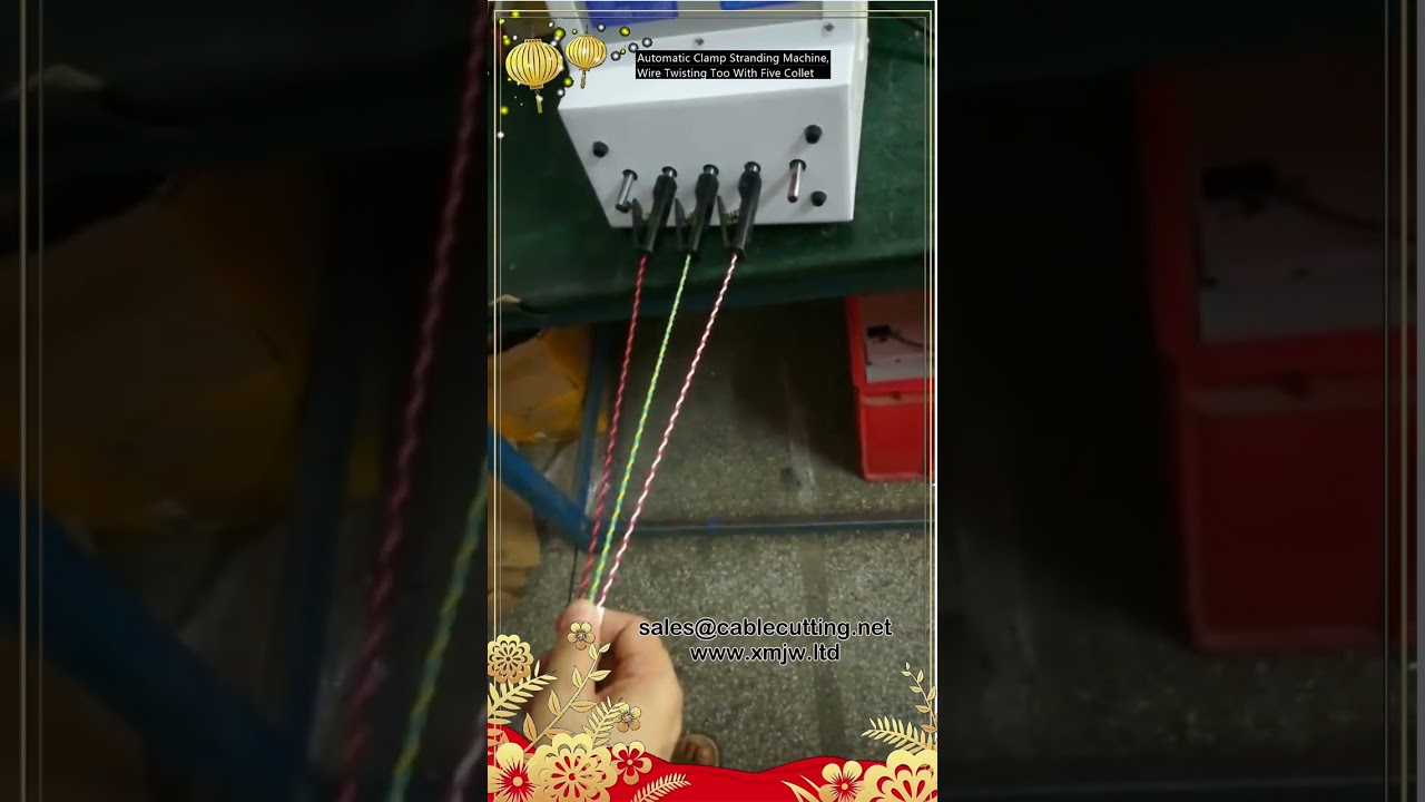 Mesin Penggulung Kawat Otomatis dengan Penjepit – Alat Pemintal 5 Collet untuk Produksi Kabel