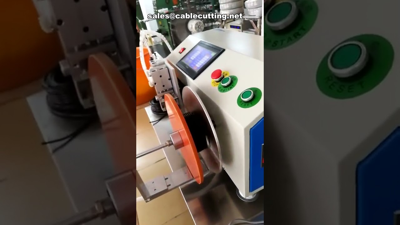 Mesin Pemotong dan Penggulung Kawat Meteran Desktop, Alat Penggulung Presisi untuk Produksi Kabel