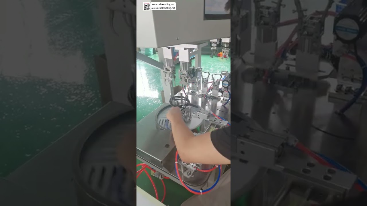 Mesin Pengikat Kabel HDMI Otomatis Kecepatan Tinggi dengan Dual Tie Melingkar - Alat Debugging Pabrik
