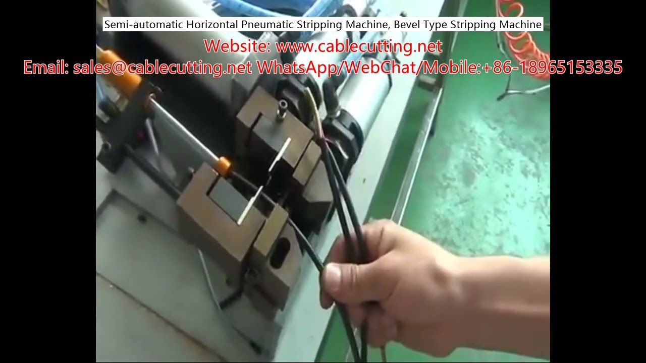 Mesin Pengupas Kabel Pneumatik Semi-Otomatis Horizontal Tipe Bevel