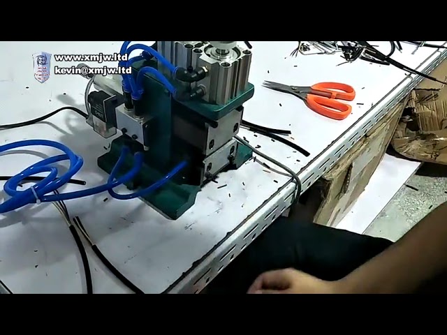 Mesin Kupas dan Pelintir Kabel 3f Manual Pneumatik - Alat Produksi Kabel Efisien