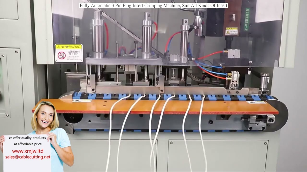 Fully Automatic 3-Pin Plug Insert Crimping Machine