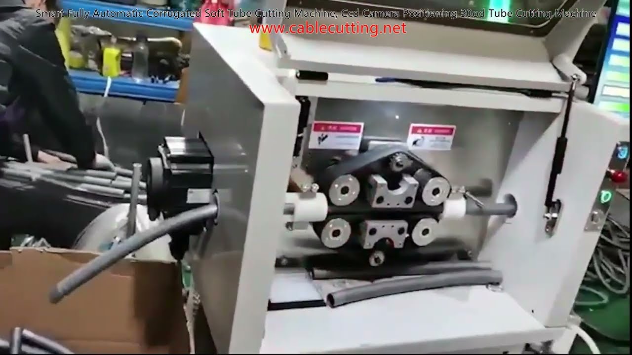 Mesin Pemotong Tabung Lunak Bergelombang Otomatis Cerdas dengan Kamera CCD untuk Pemosisian Presisi Tabung OD 30mm