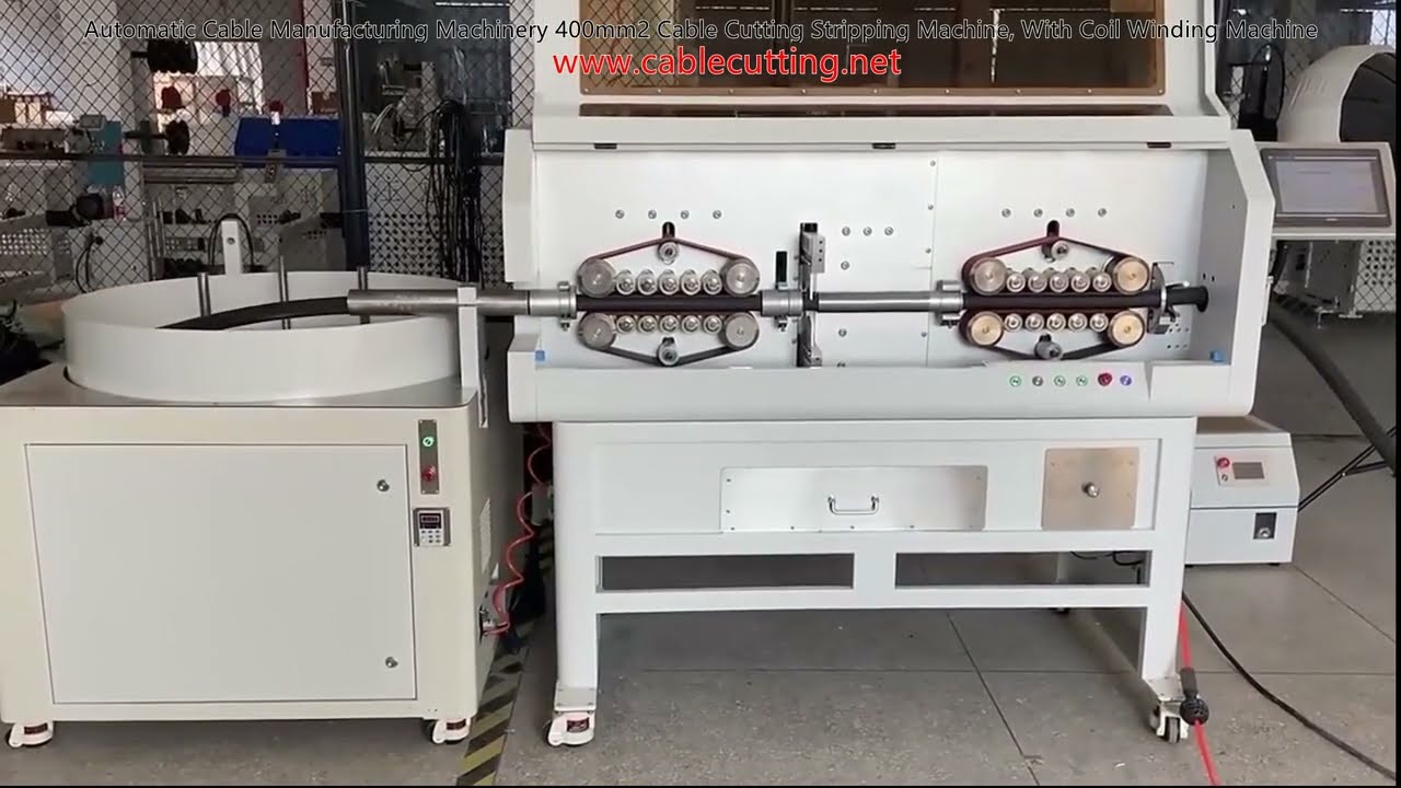 Mesin Pemotong dan Pengupas Kabel Otomatis 400mm2 dengan Penggulung Koil - Solusi Produksi Kabel Industri